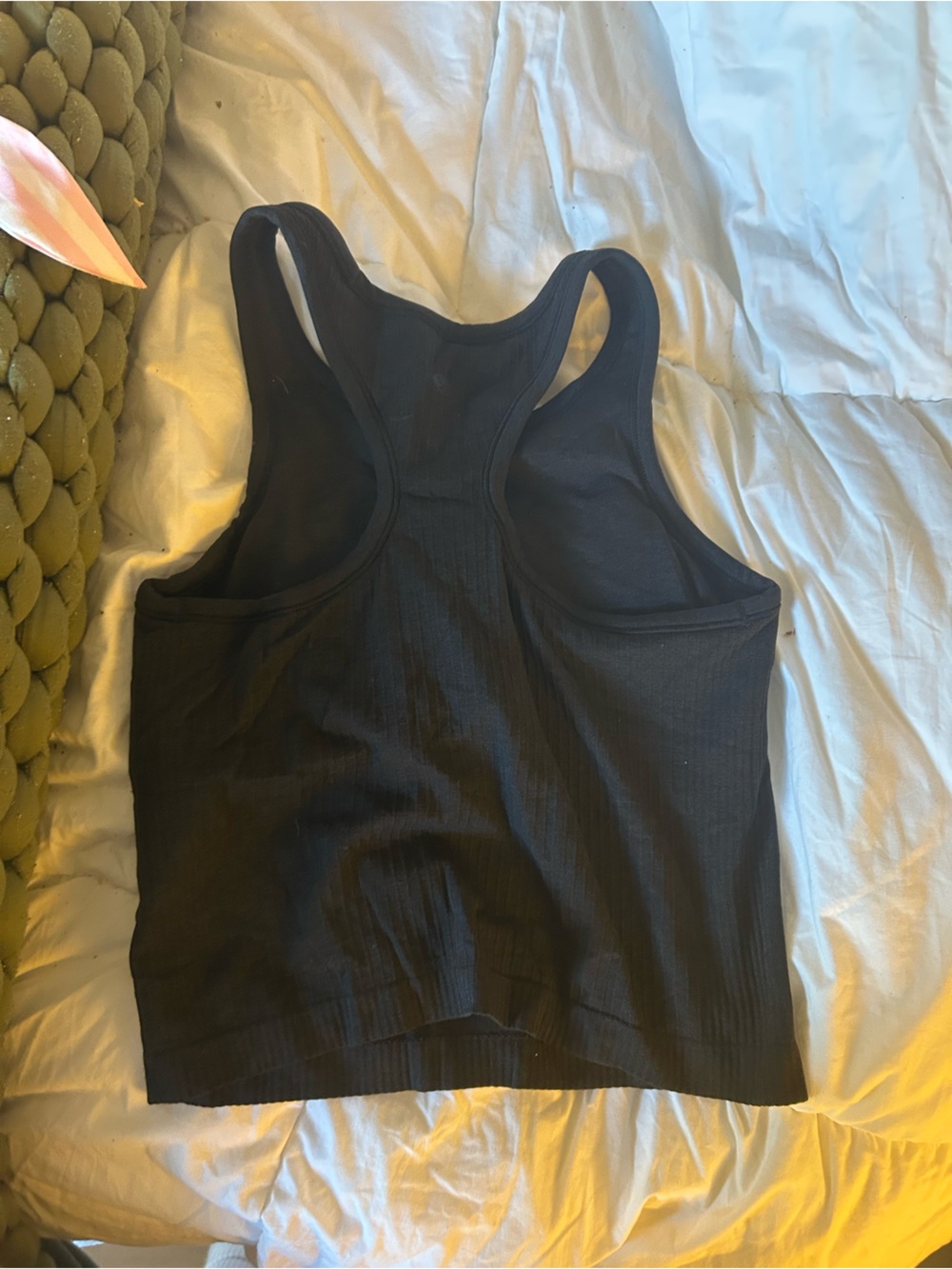 lululemon athletica Black Ribbed Racerback Tank Top - Picture 2 of 4